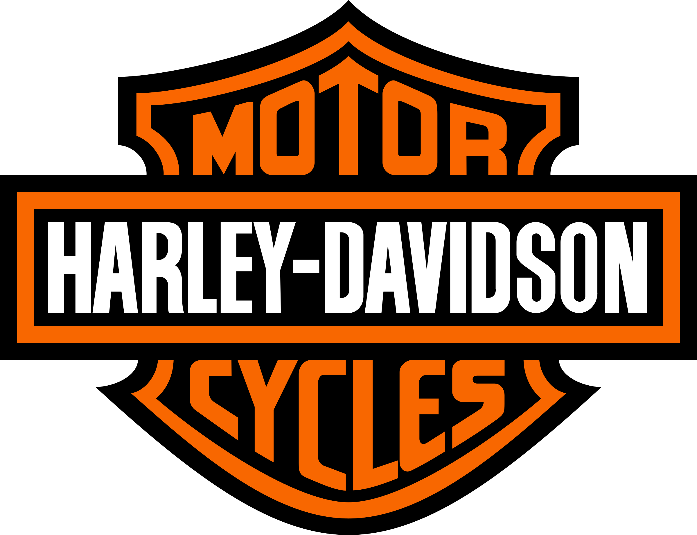 Harley Davidson Logo: Recognizable emblem of the Harley Davidson brand
